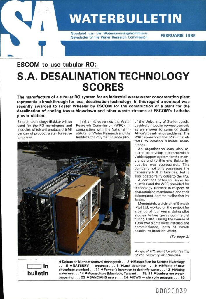 SA Waterbulletin February 1985
