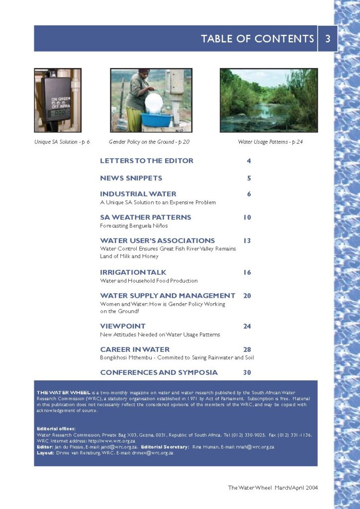 The Water Wheel Volume 3 No 2